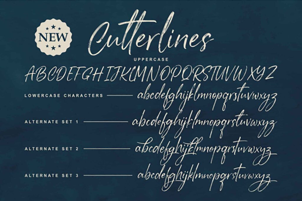 Шрифт Cutterlines (OTF, TTF)
