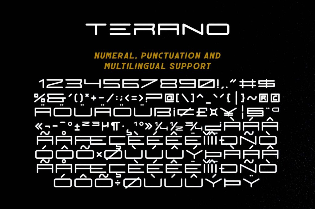 Шрифт Terano Futuristic (OTF, TTF)