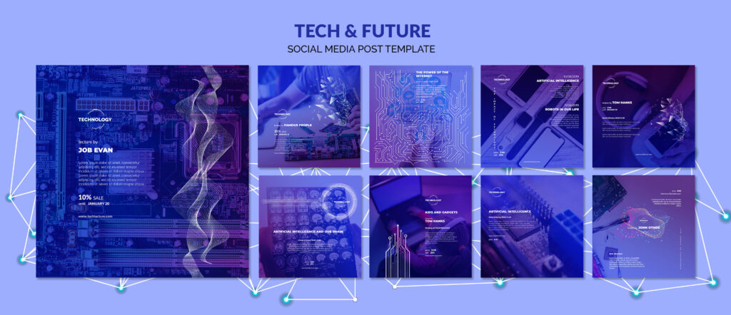 Набор шаблонов "Tech future" (PSD)